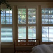 2.5″ louver, wood shutters with mid-rail